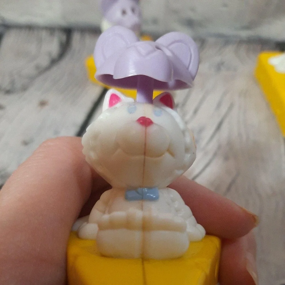 VTG 1987 Hallmark Purr-Tenders‎ Scamp-Purr Lot/3 BK Cheese Cat Mouse Toy Figures